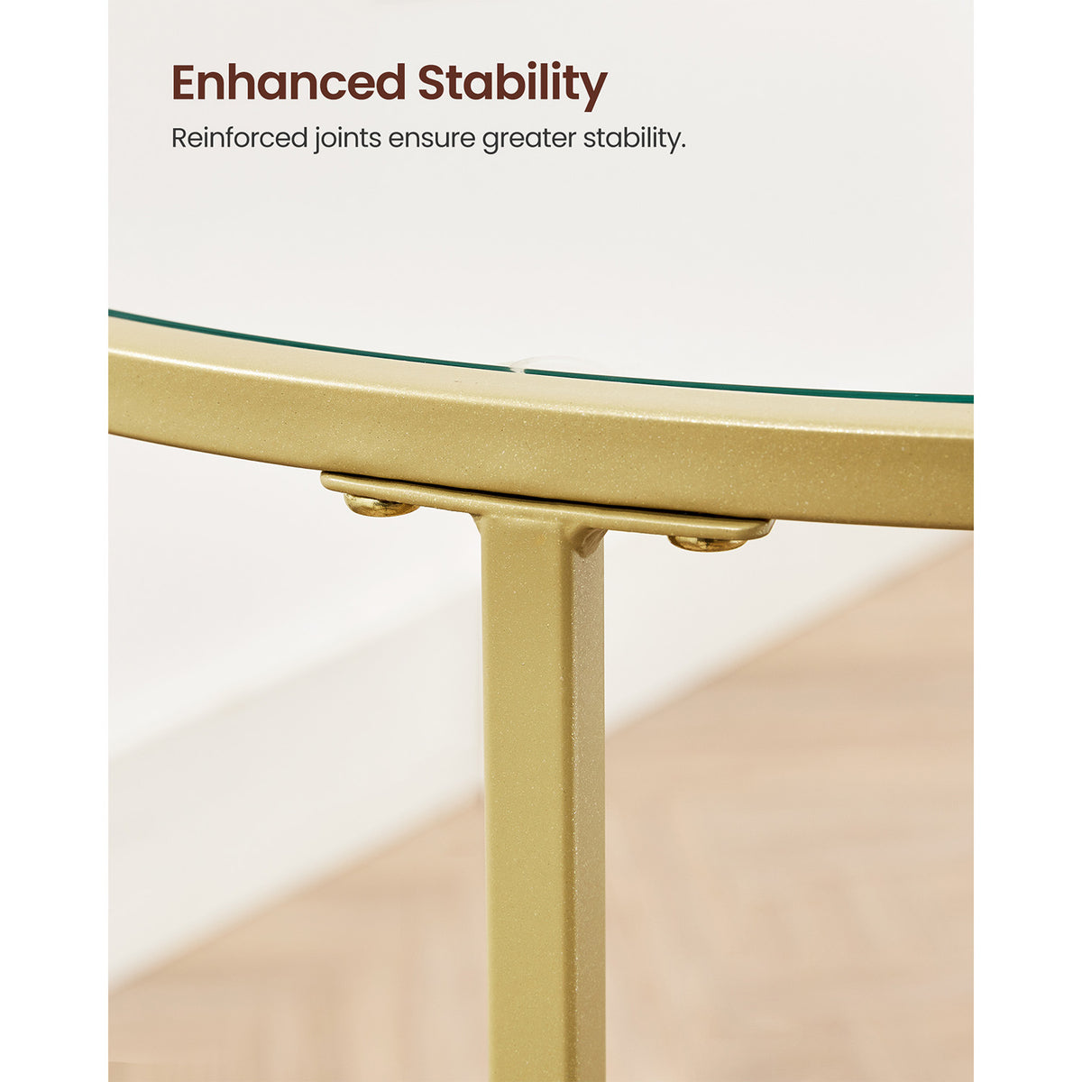 Glass End Table With Metal Frame - product photo 33