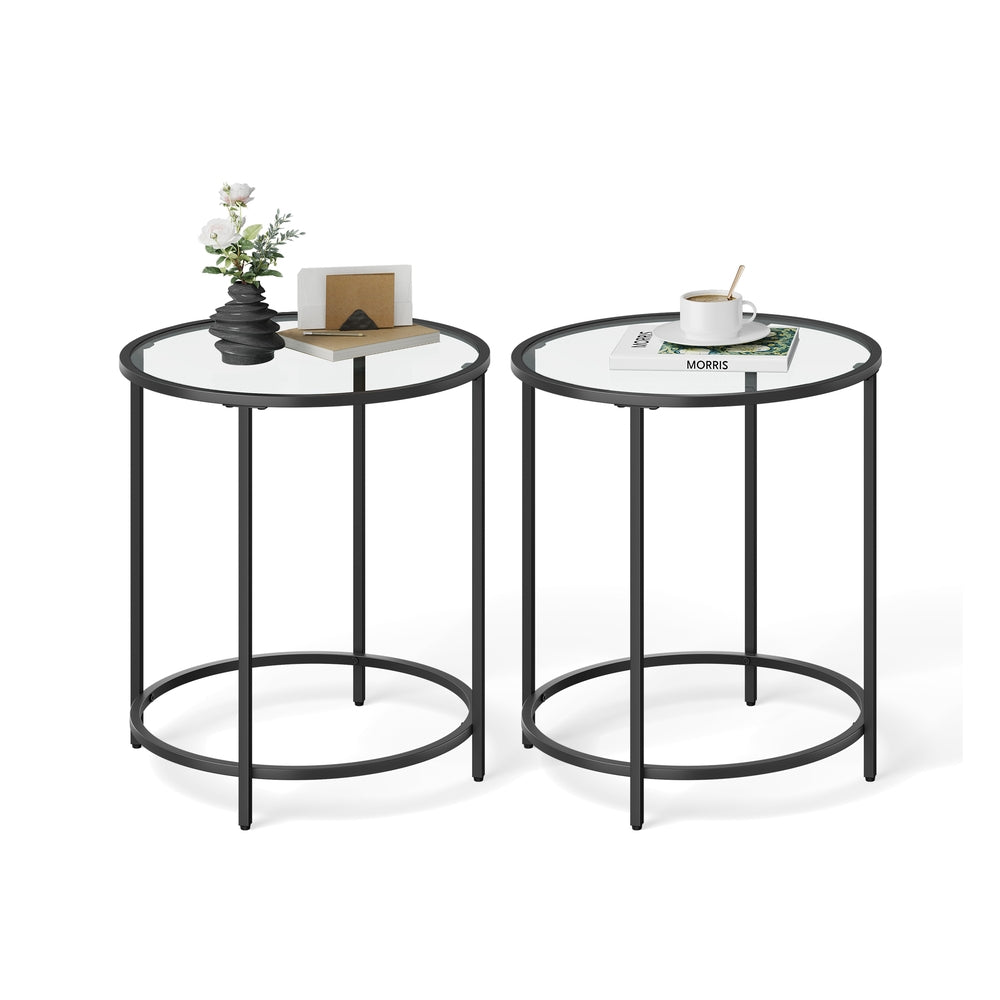 Glass End Table With Metal Frame - product photo 34