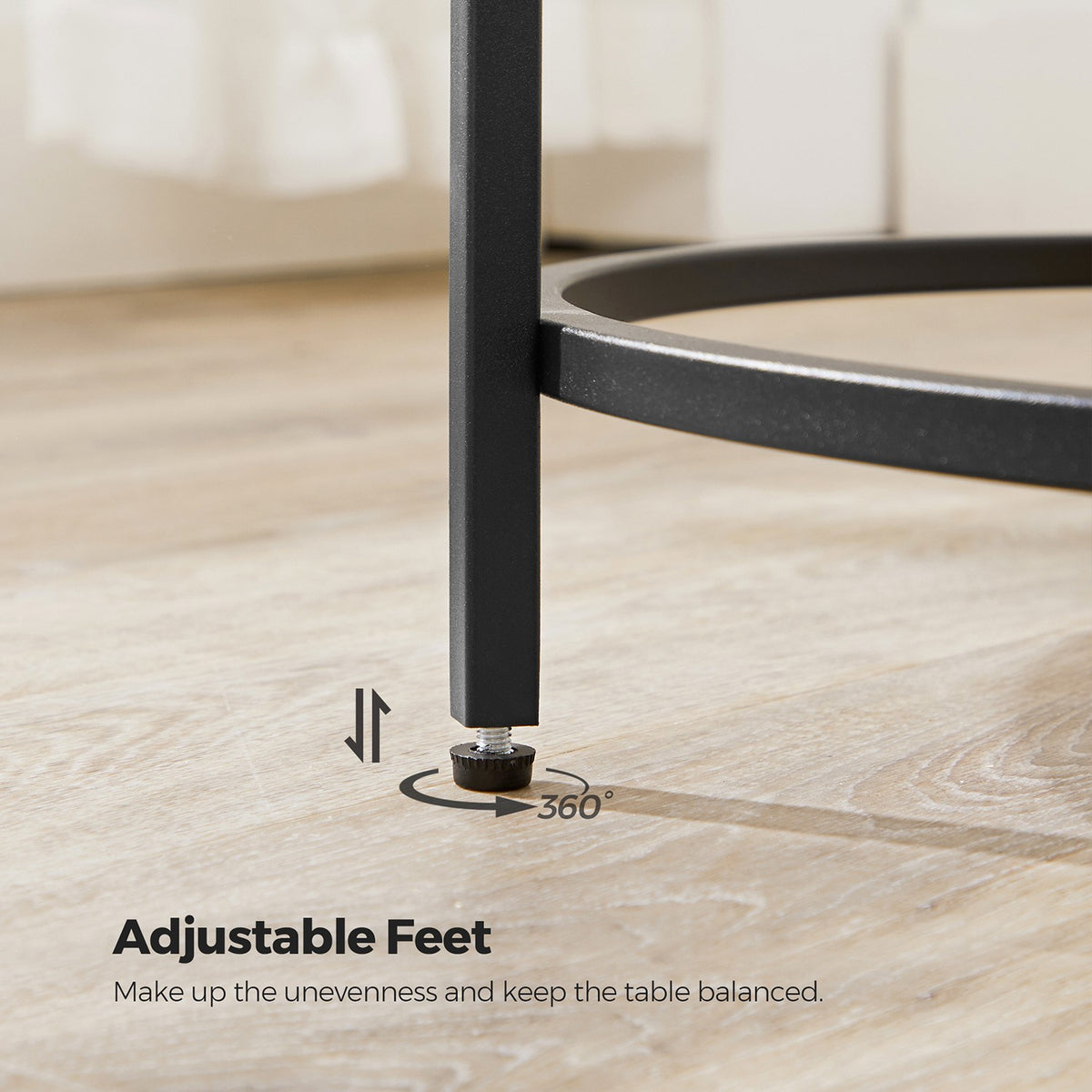 Glass End Table With Metal Frame - product photo 43