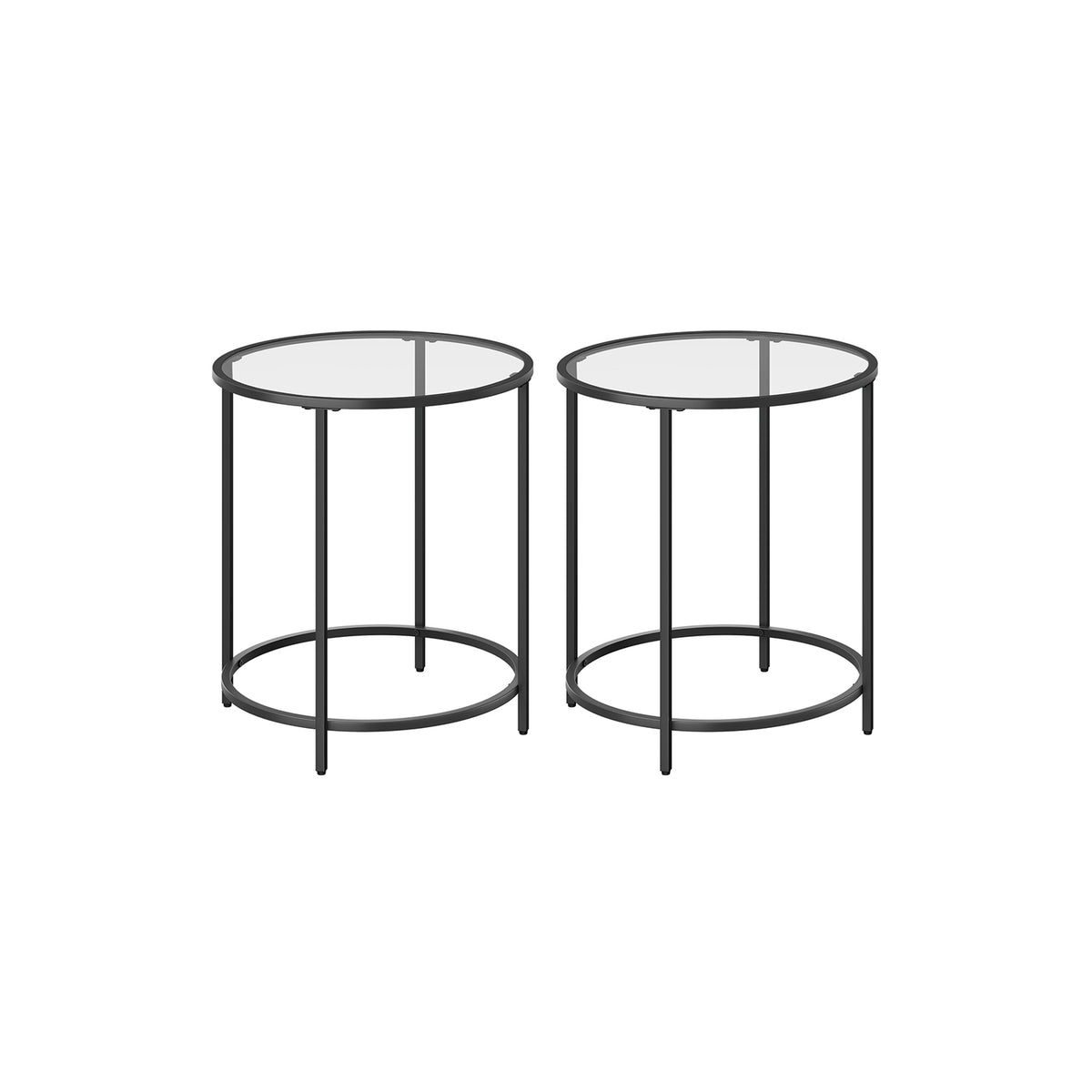 Glass End Table With Metal Frame - product photo 44