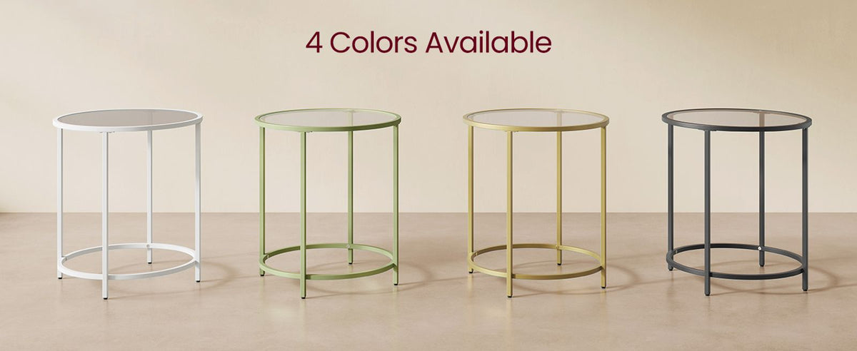 Glass End Table With Metal Frame - product photo 55