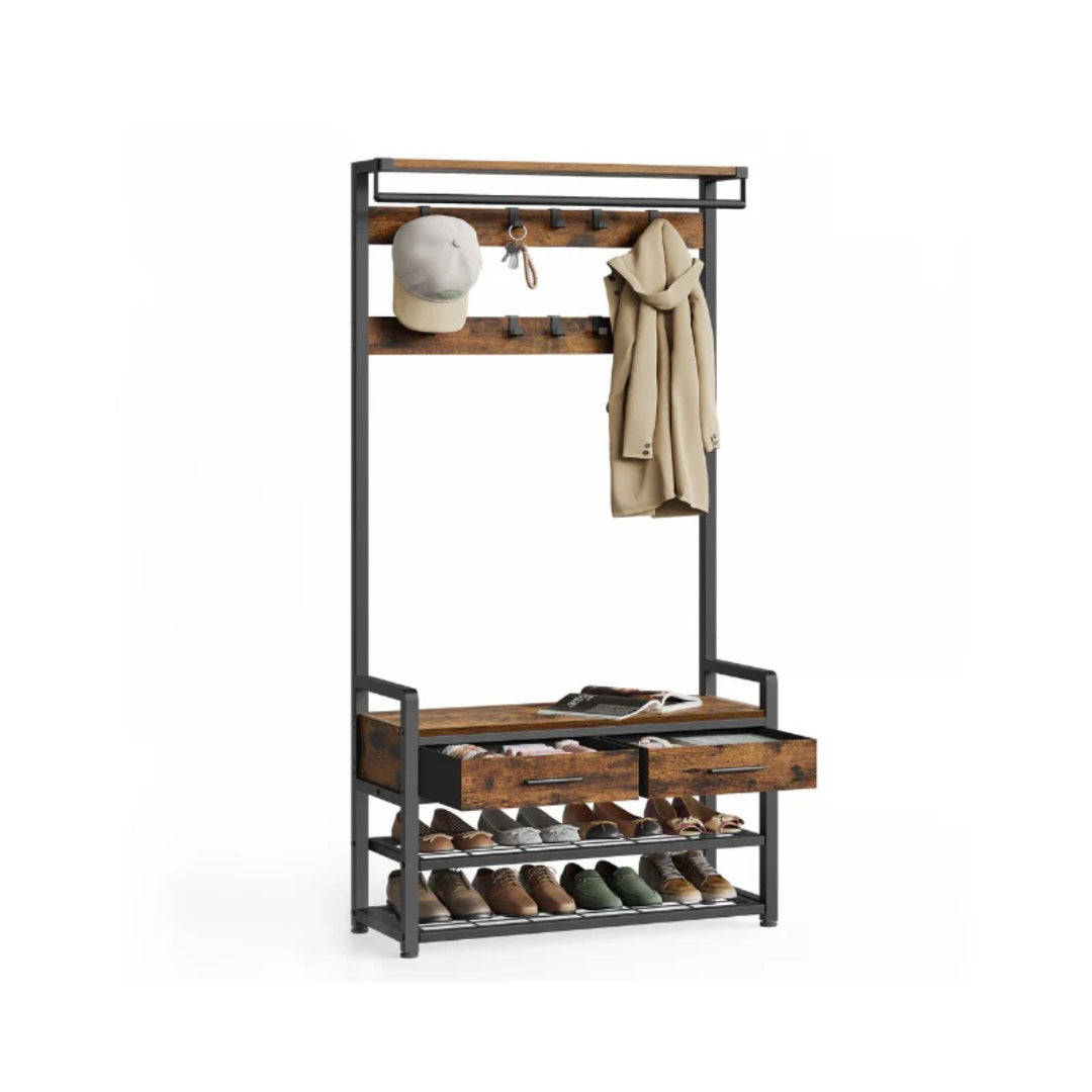 Hall Tree With Bench – product view 1 | Ridgefield Furniture