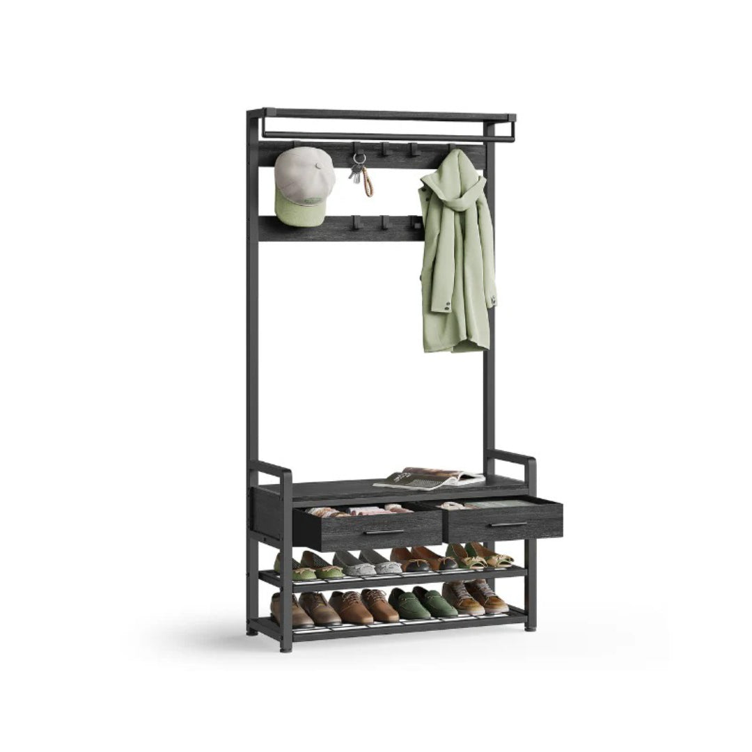 Hall Tree With Bench – product view 2 | Ridgefield Furniture