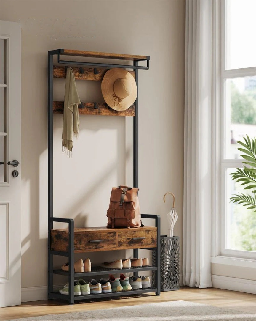 Hall Tree With Bench – product view 3 | Ridgefield Furniture