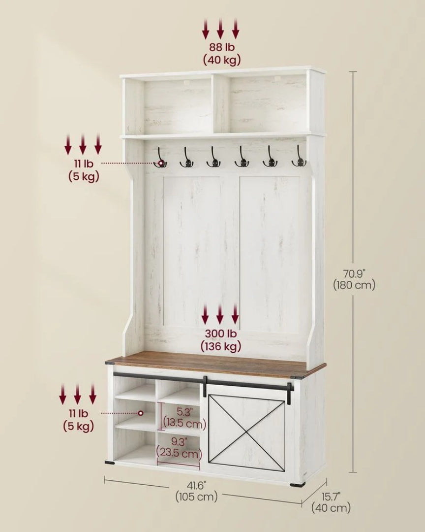 Hall Tree With Bench – product view 6 | Ridgefield Furniture
