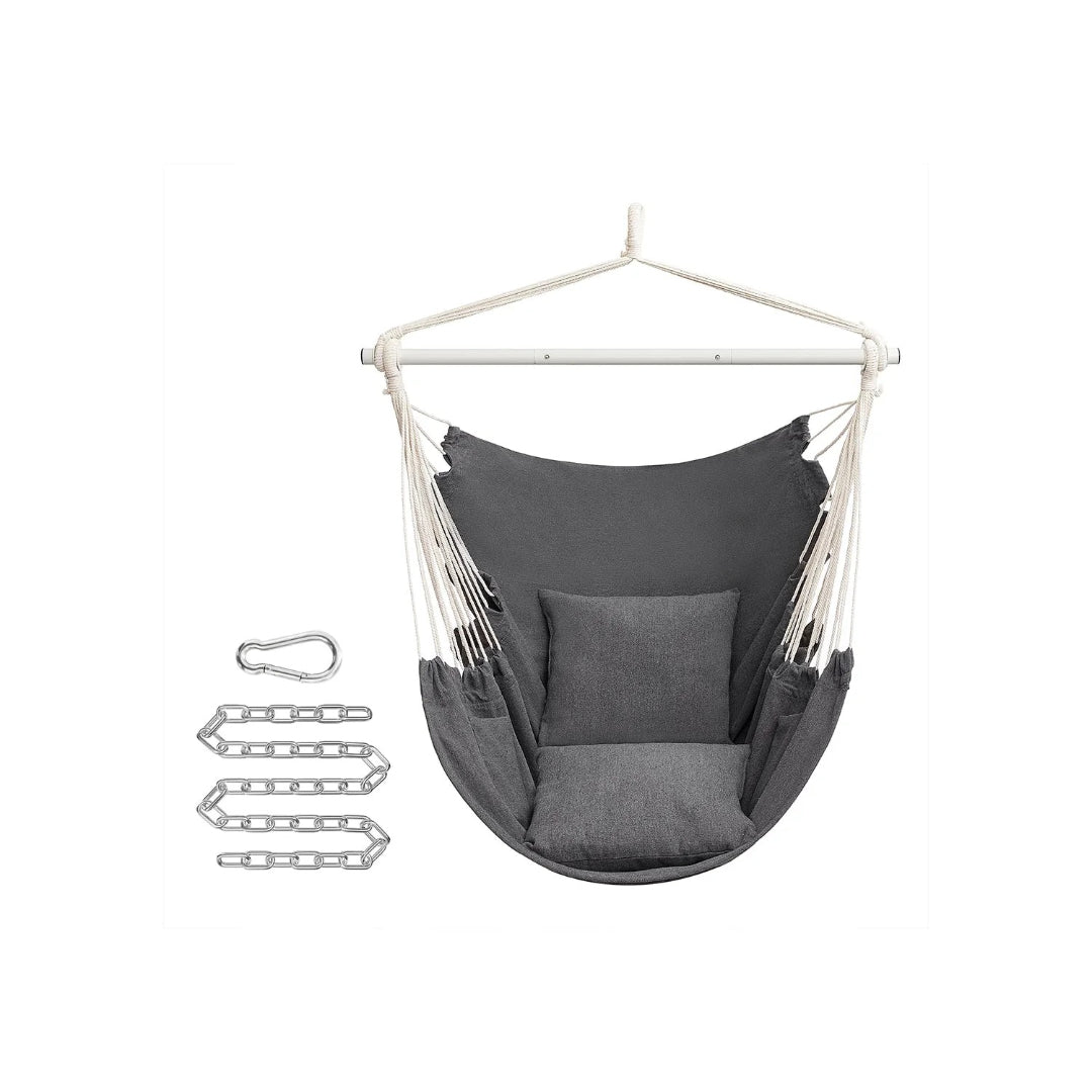 Hammock Chair With Cushions Hanging Swing Chair 330lb Capacity – product view 2 | Ridgefield Furniture