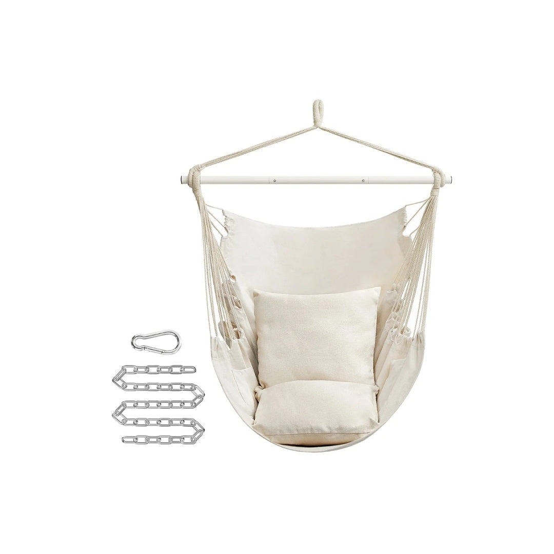 Hammock Chair With Cushions Hanging Swing Chair 330lb Capacity – product view 3 | Ridgefield Furniture