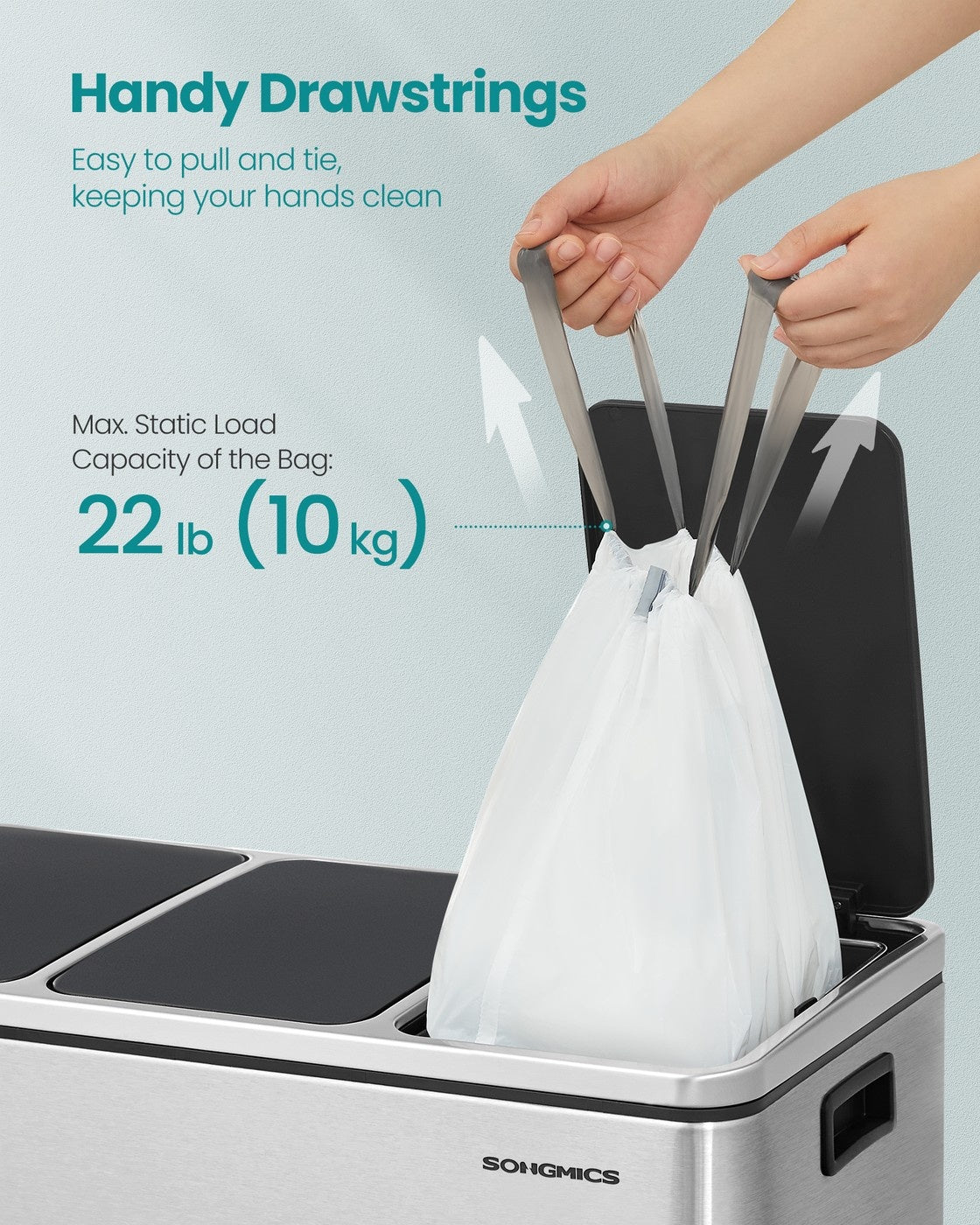 Heavy-Duty Garbage Bags With Drawstrings - product photo 12