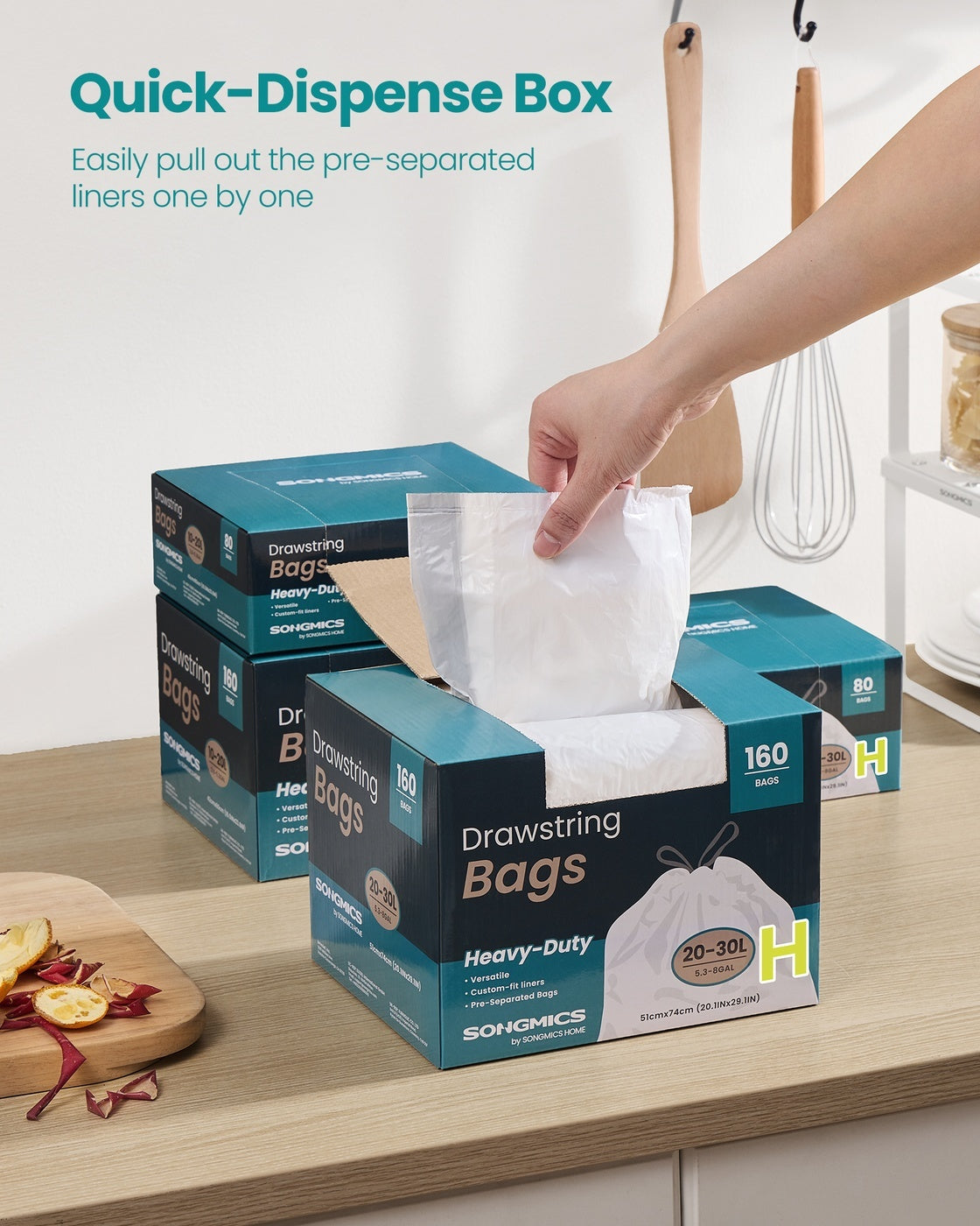 Heavy-Duty Garbage Bags With Drawstrings - product photo 25