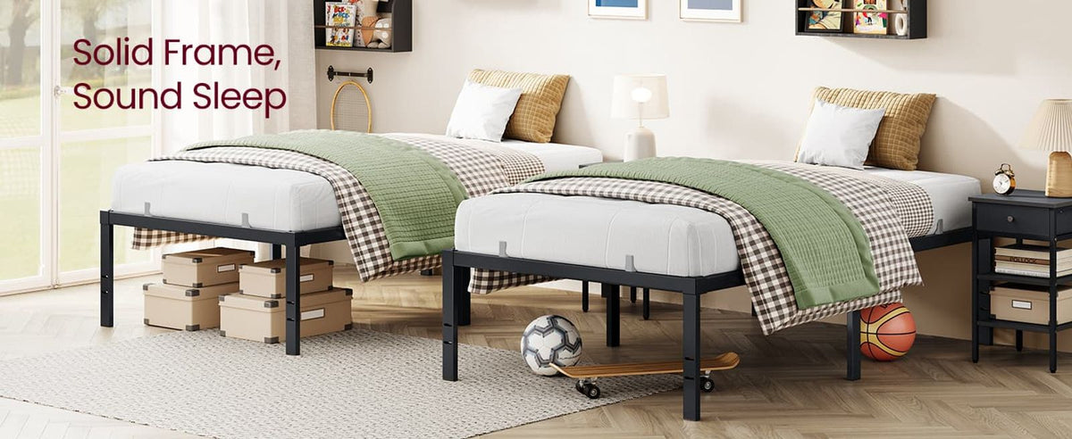 Heavy Duty Metal Bed Frame With Underbed Storage - product photo 27