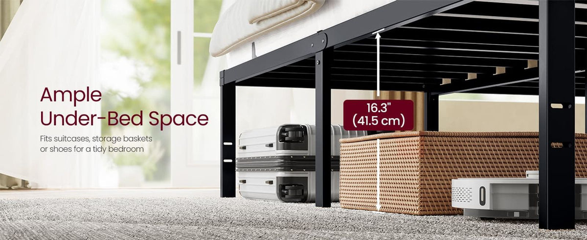 Heavy Duty Metal Bed Frame With Underbed Storage - product photo 29