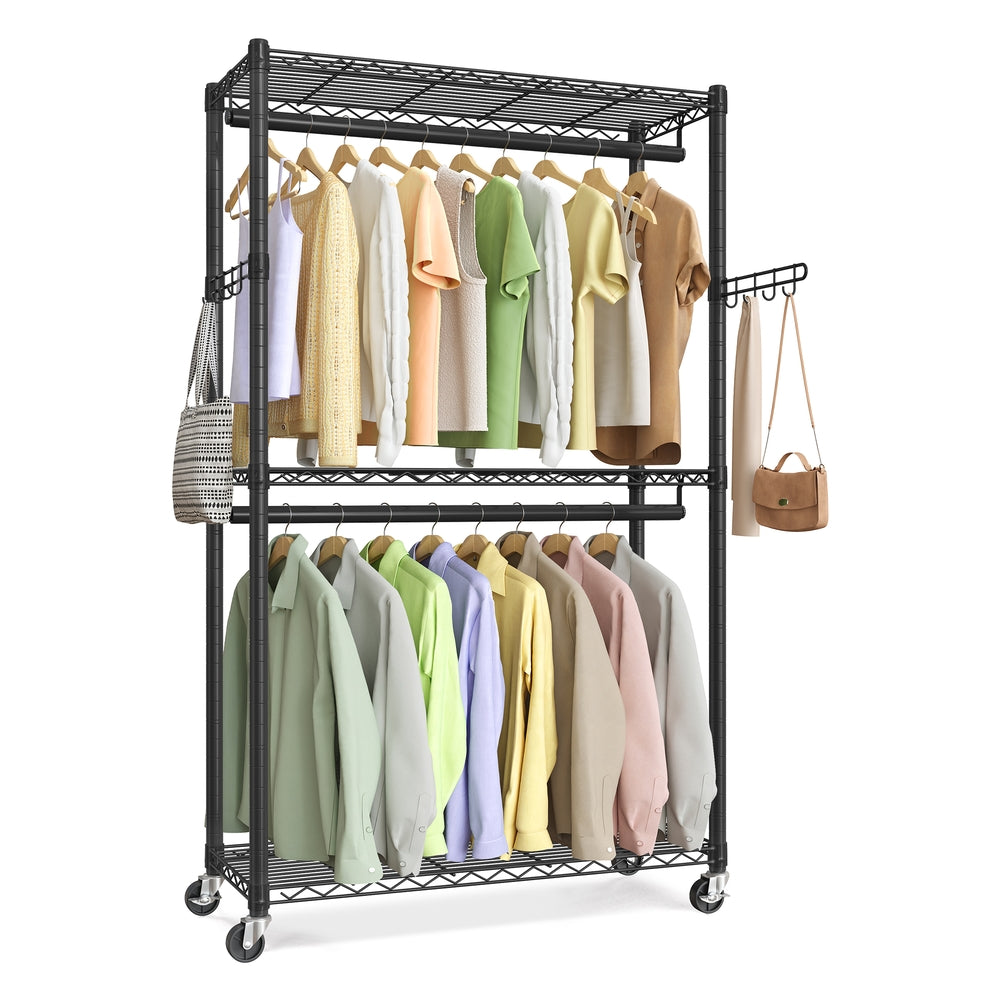 Heavy-Duty Rolling Clothes Rack - product photo 07