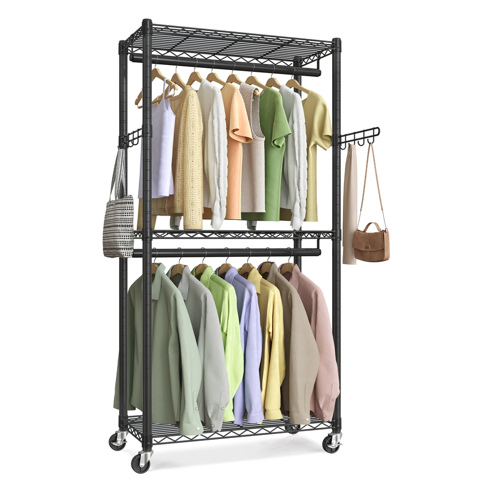 Heavy-Duty Rolling Clothes Rack - product photo 13