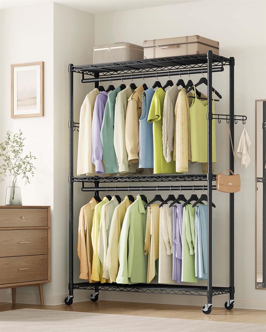 Heavy-Duty Rolling Clothes Rack - product photo 20