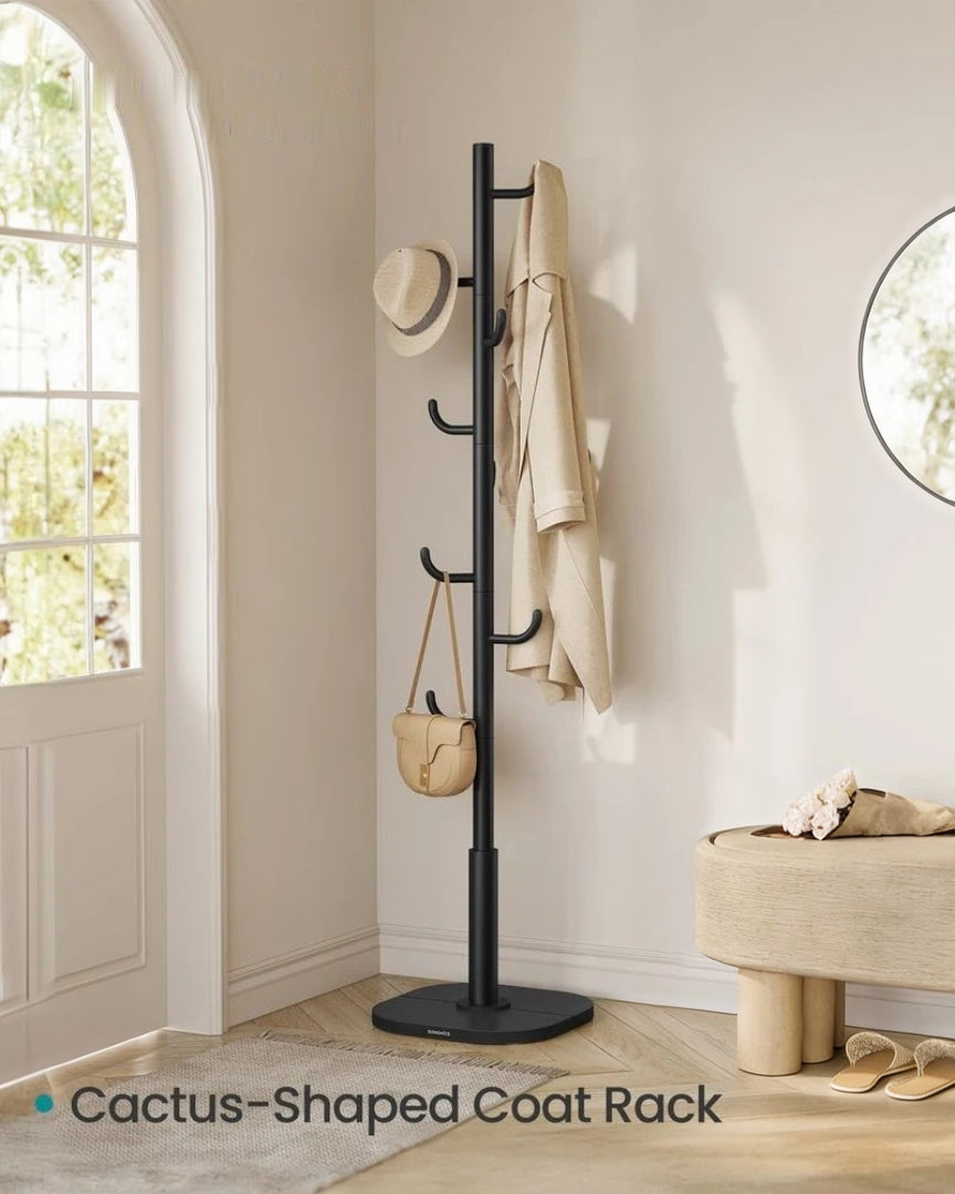Freestanding Coat Rack With Multiple Hooks Cactus Design Stand – product view 2 | Ridgefield Furniture