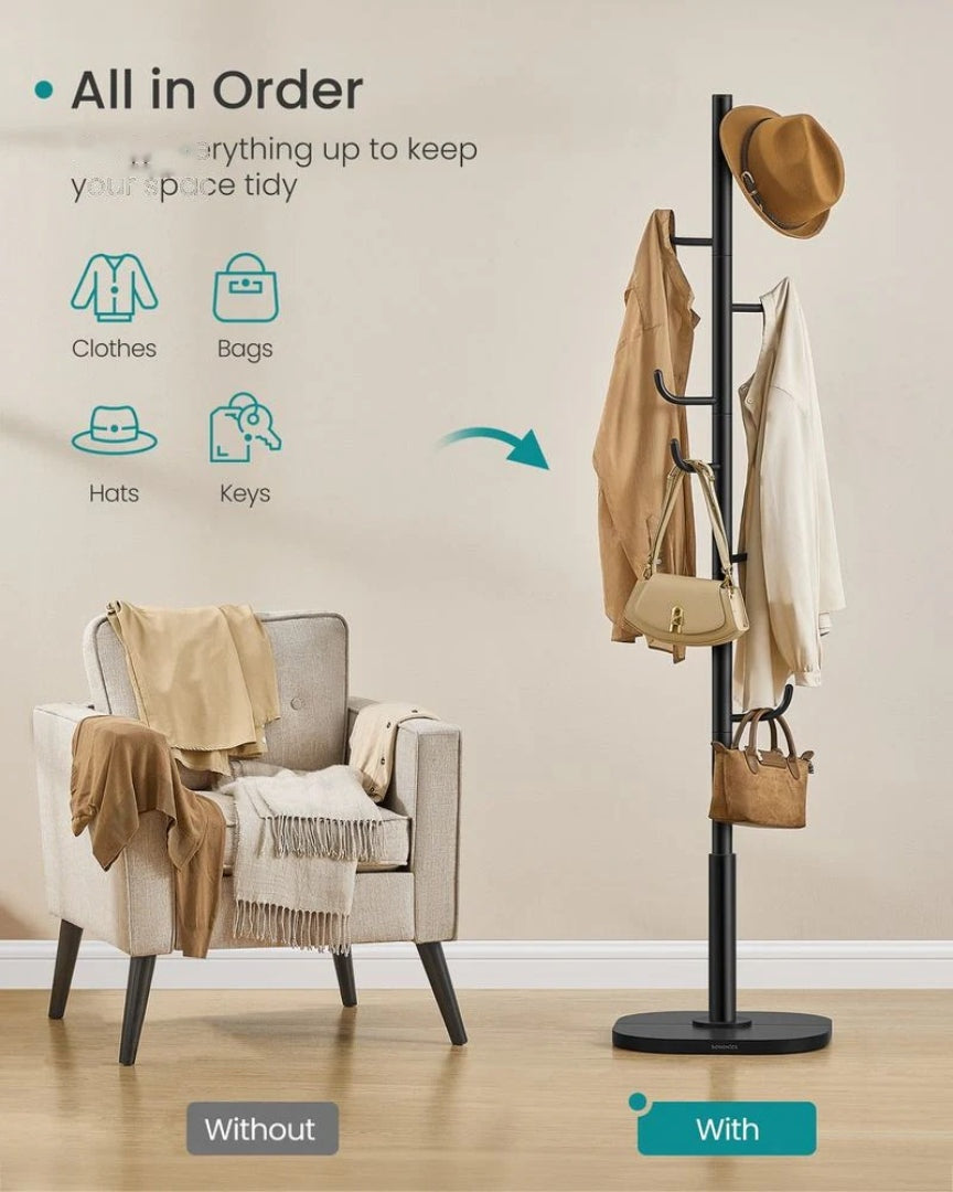 Freestanding Coat Rack With Multiple Hooks Cactus Design Stand – product view 3 | Ridgefield Furniture