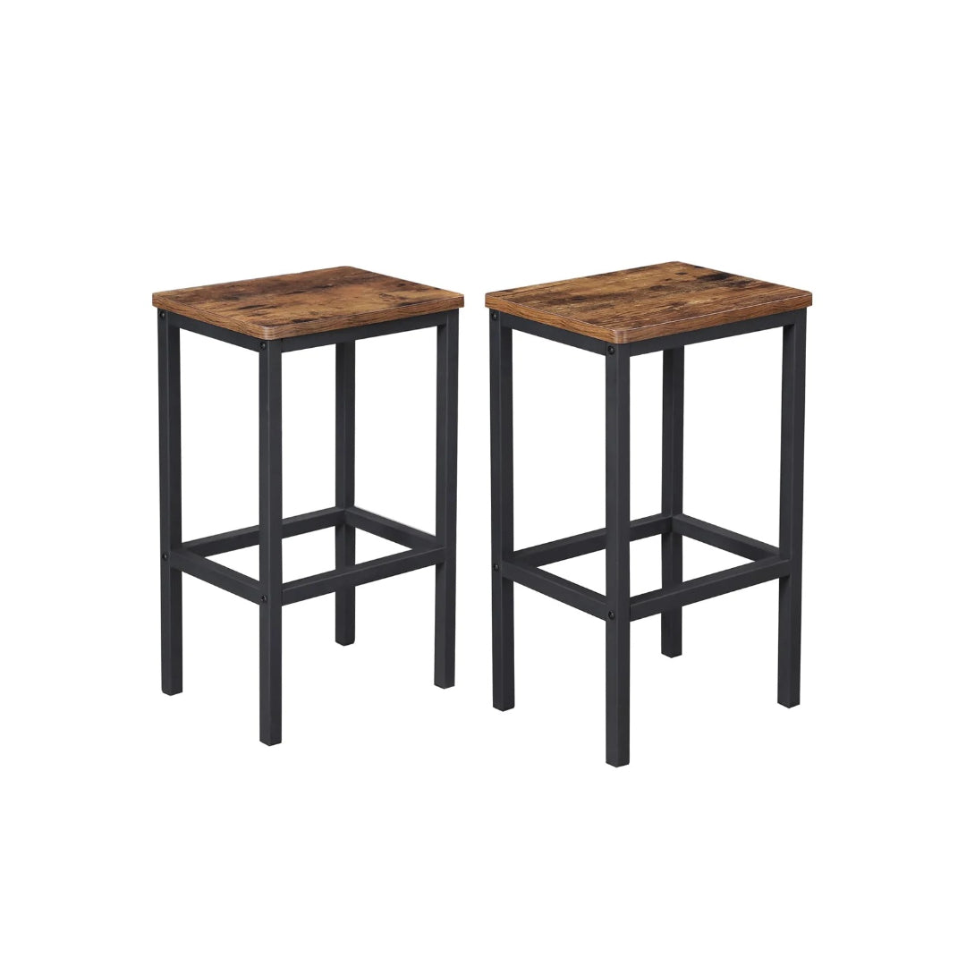 Industrial Bar Stools Set of 2 with Footrests – product view 1 | Ridgefield Furniture