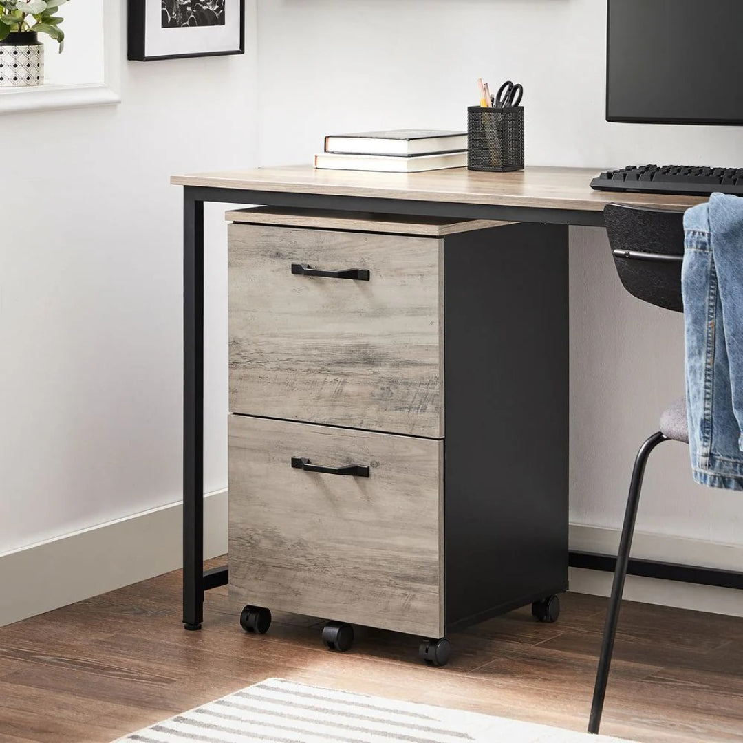2 Drawer Rolling File Cabinet With Lockable Wheels – product view 13 | Ridgefield Furniture