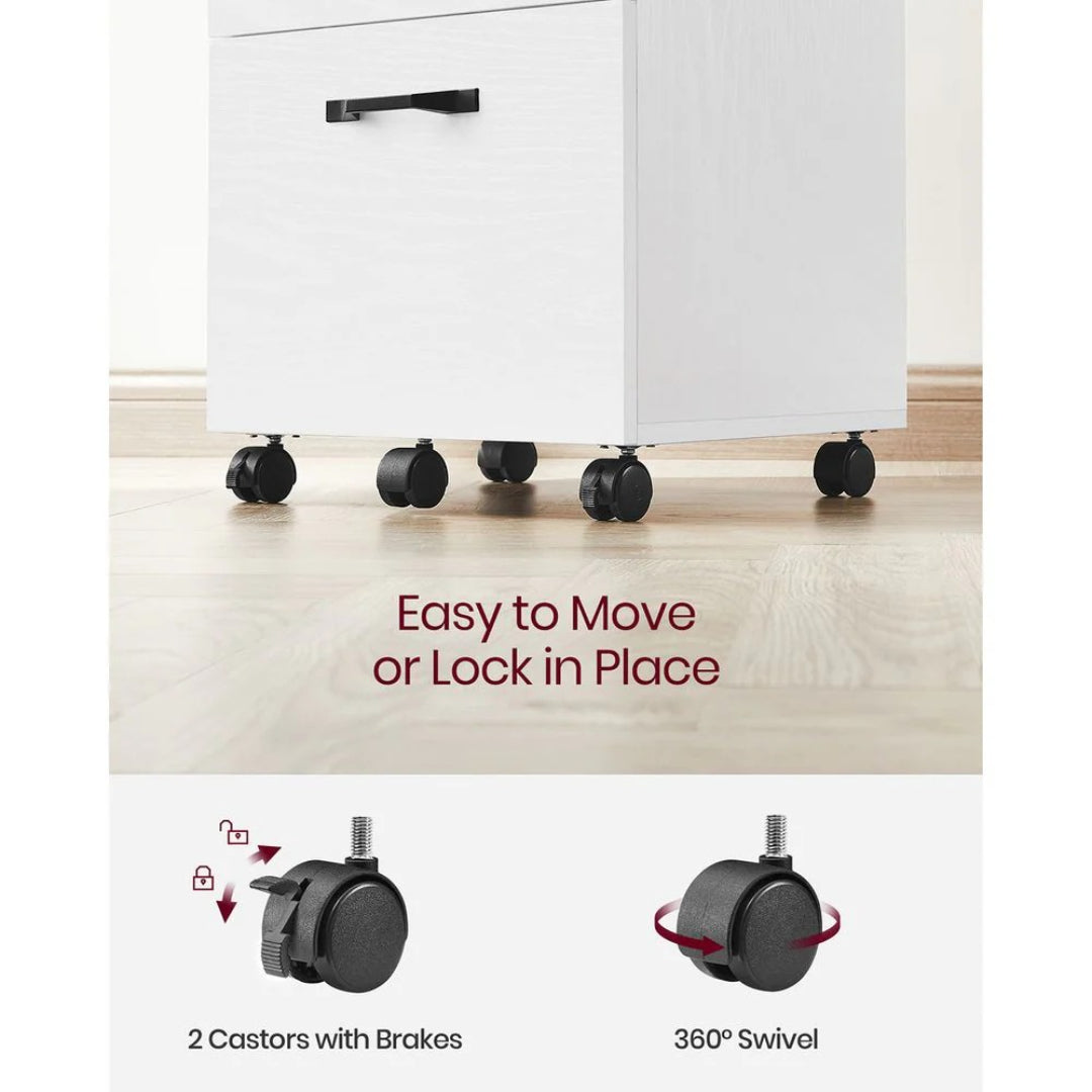 2 Drawer Rolling File Cabinet With Lockable Wheels – product view 16 | Ridgefield Furniture
