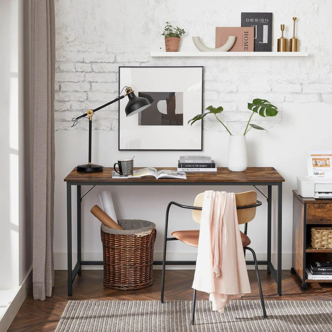 55 Inch Writing Desk For Home Office With Metal Frame – product view 2 | Ridgefield Furniture