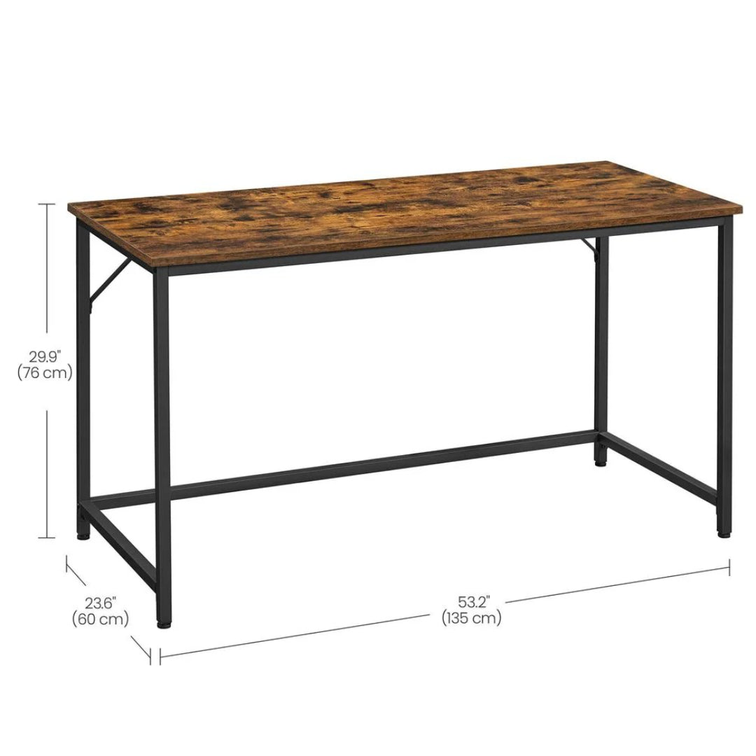 55 Inch Writing Desk For Home Office With Metal Frame – product view 5 | Ridgefield Furniture