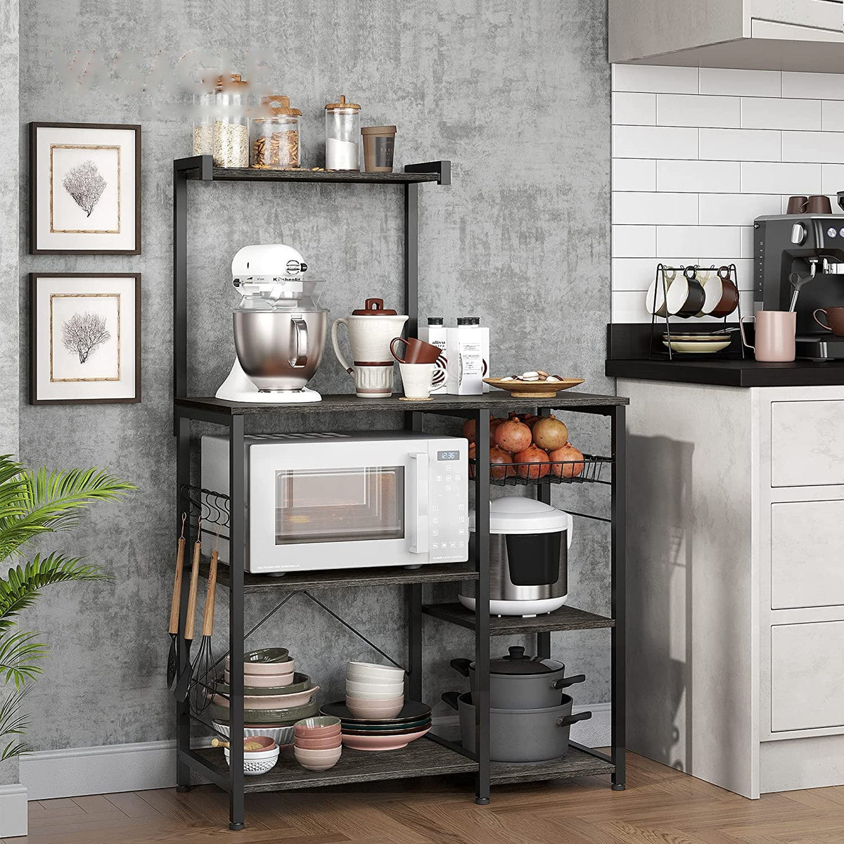 Industrial Brown Baker’s Rack With Shelves - product photo 16