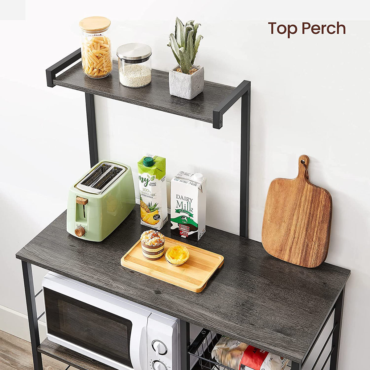 Industrial Brown Baker’s Rack With Shelves - product photo 21
