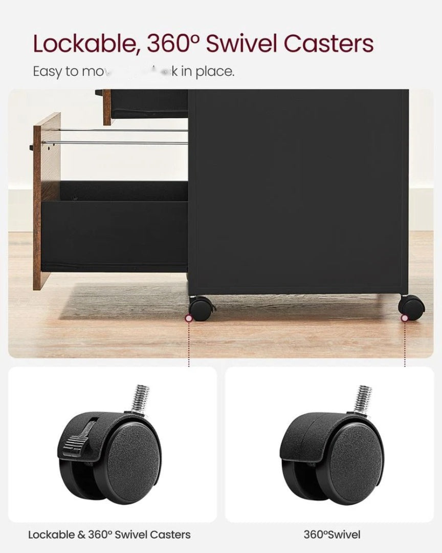 Mobile Filing Cabinet With Wheels – product view 6 | Ridgefield Furniture