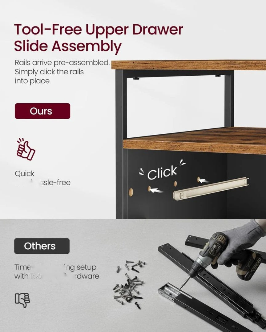 Mobile Filing Cabinet With Wheels – product view 8 | Ridgefield Furniture