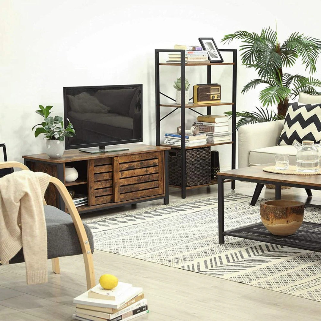 4 Tier Bookshelf With Steel Frame – product view 7 | Ridgefield Furniture