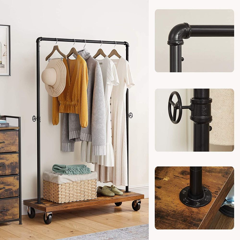 Industrial Pipe Garment Rack - product photo 02