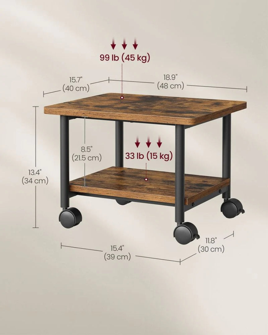 Under Desk Printer Stand With Wheels – product view 8 | Ridgefield Furniture