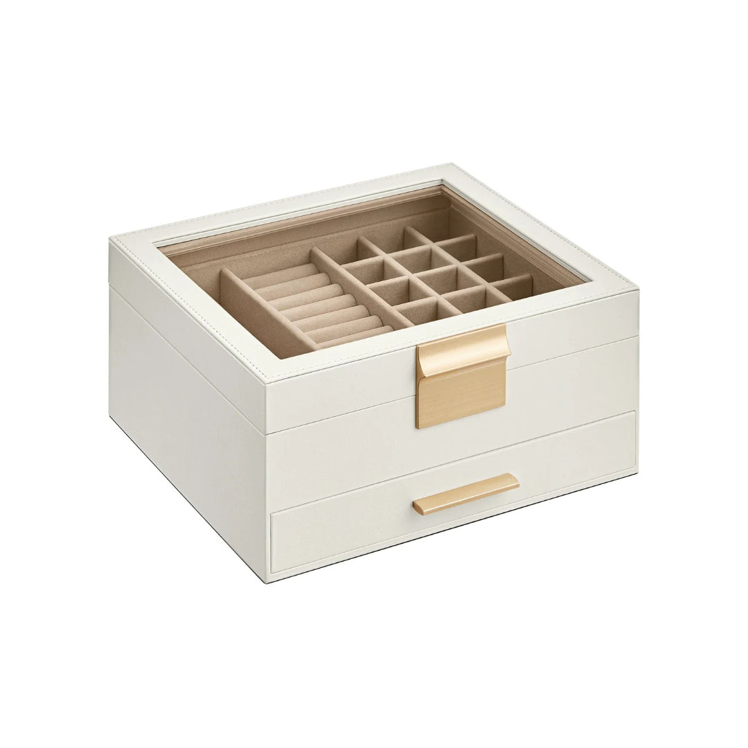 Jewelry Box Organizer With Glass Lid 2 To 6 Layer Storage – product view 1 | Ridgefield Furniture