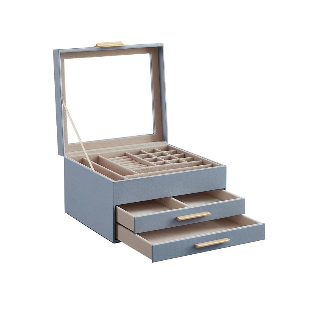Jewelry Box Organizer With Glass Lid 2 To 6 Layer Storage – product view 9 | Ridgefield Furniture