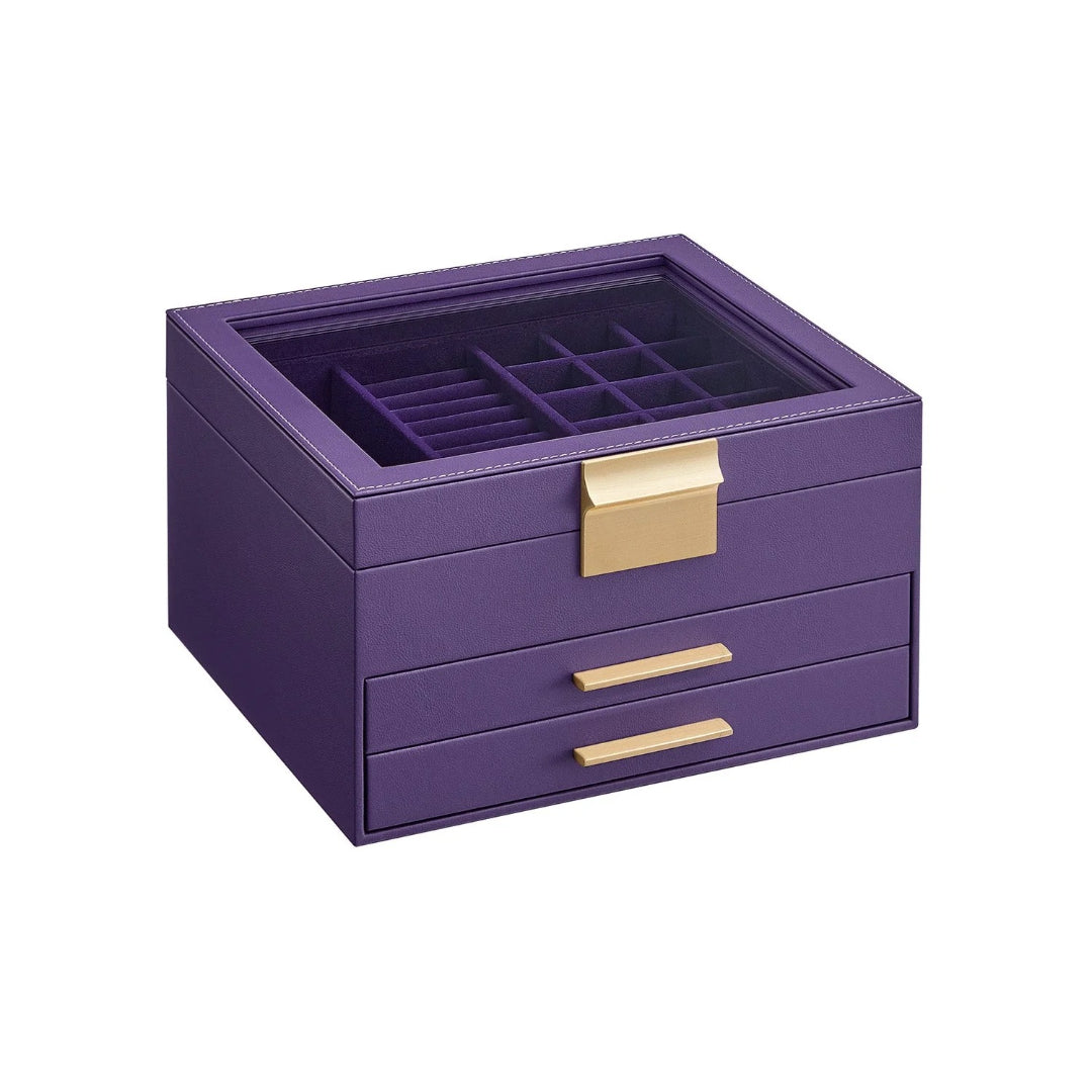 Jewelry Box Organizer With Glass Lid 2 To 6 Layer Storage – product view 11 | Ridgefield Furniture