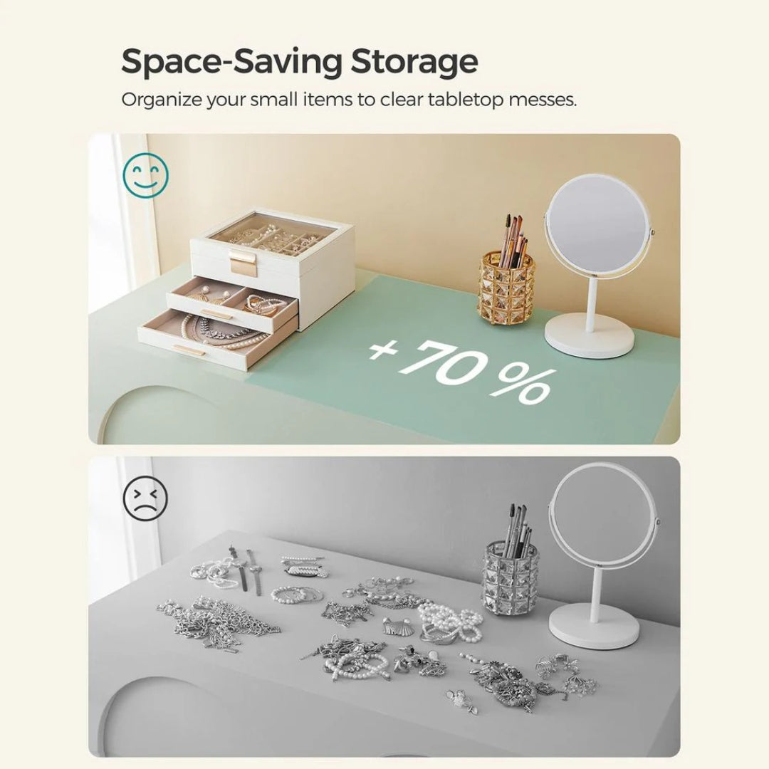 Jewelry Box Organizer With Glass Lid 2 To 6 Layer Storage – product view 28 | Ridgefield Furniture