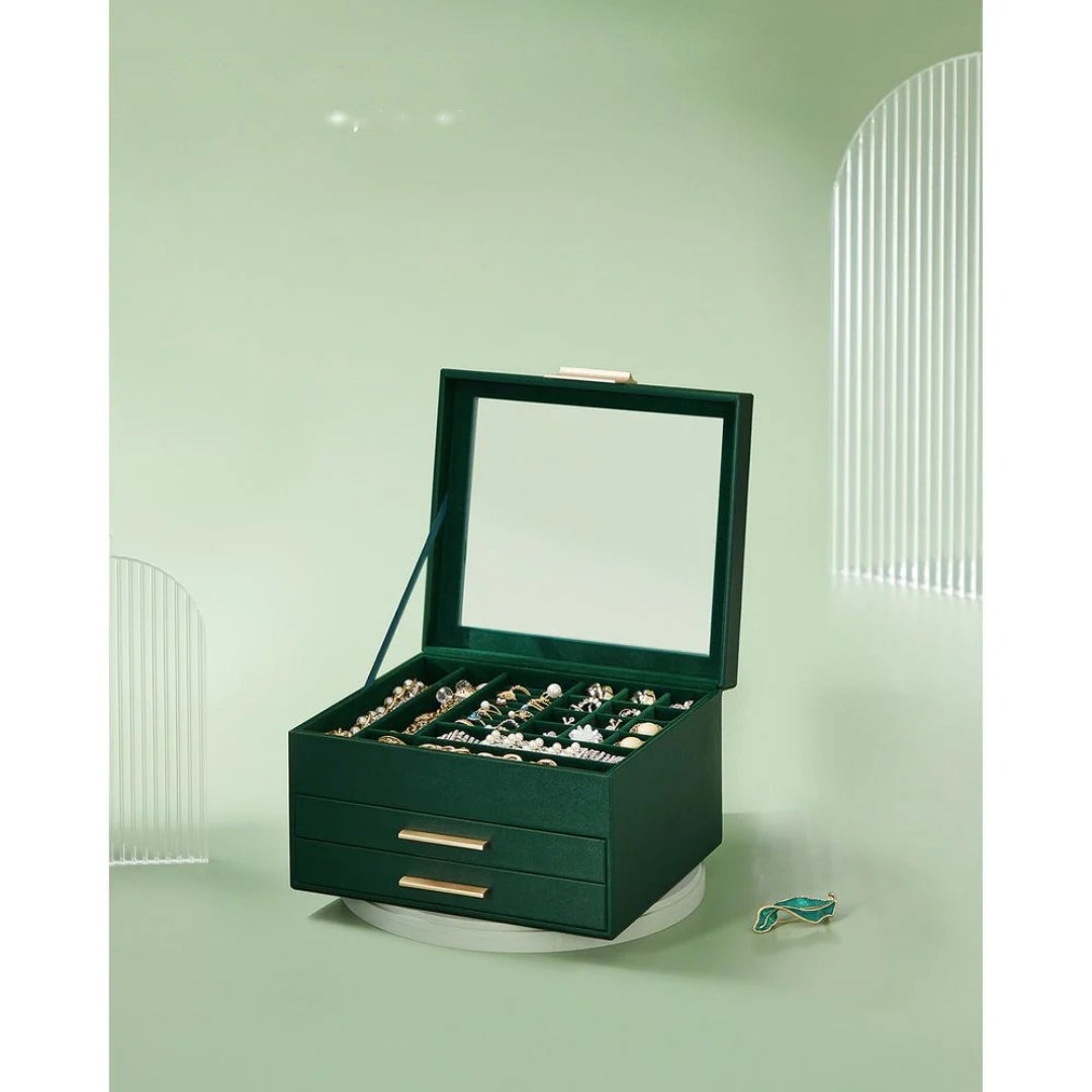 Jewelry Box Organizer With Glass Lid 2 To 6 Layer Storage – product view 42 | Ridgefield Furniture