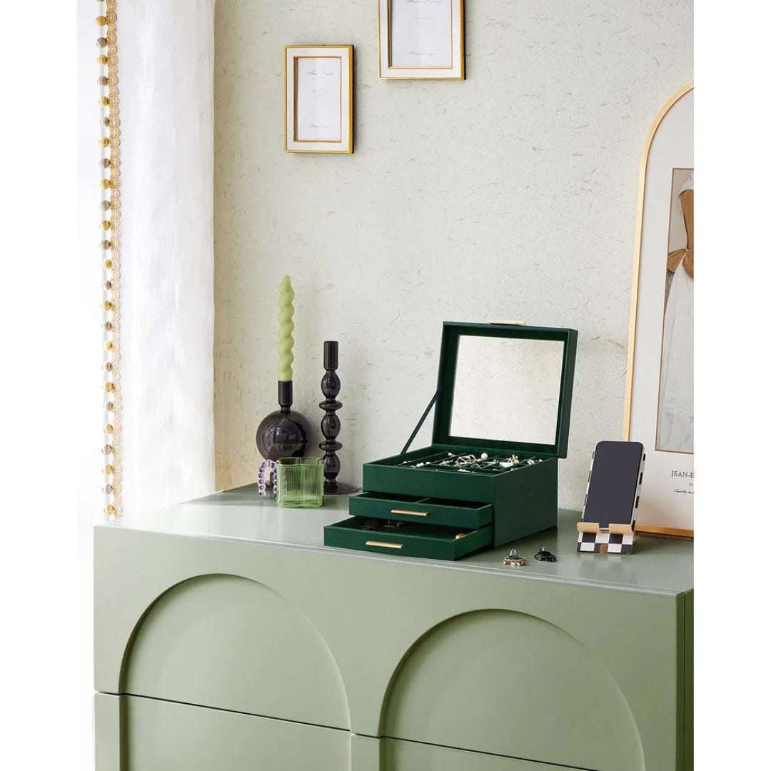 Jewelry Box Organizer With Glass Lid 2 To 6 Layer Storage – product view 43 | Ridgefield Furniture