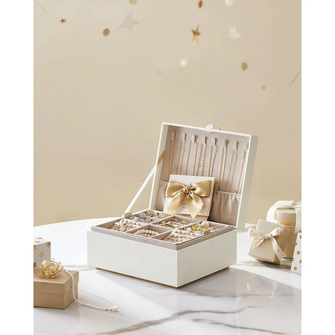Jewelry Box Organizer With Handle 2 Layer Storage – product view 13 | Ridgefield Furniture