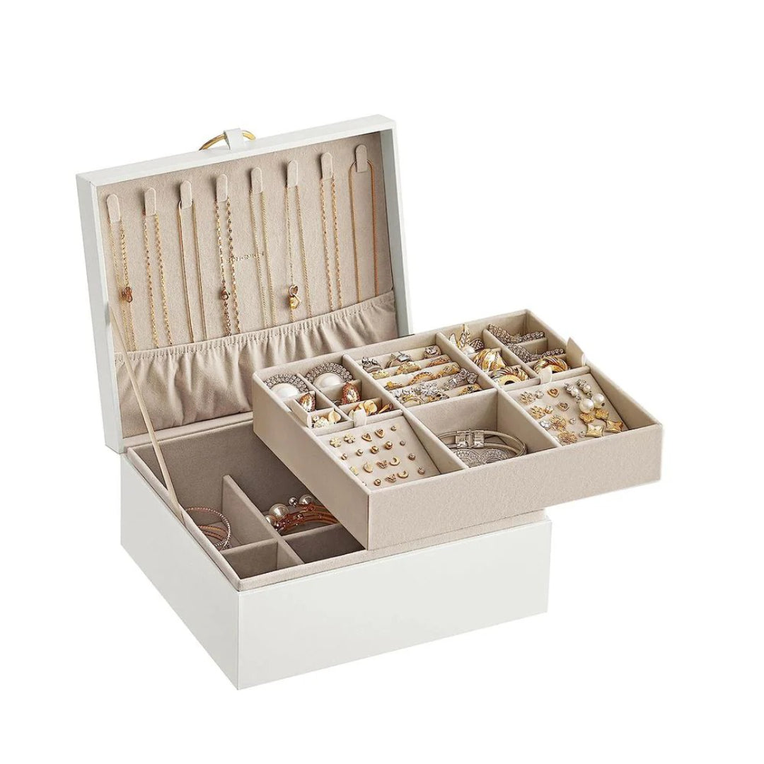 Jewelry Box Organizer With Handle 2 Layer Storage – product view 14 | Ridgefield Furniture
