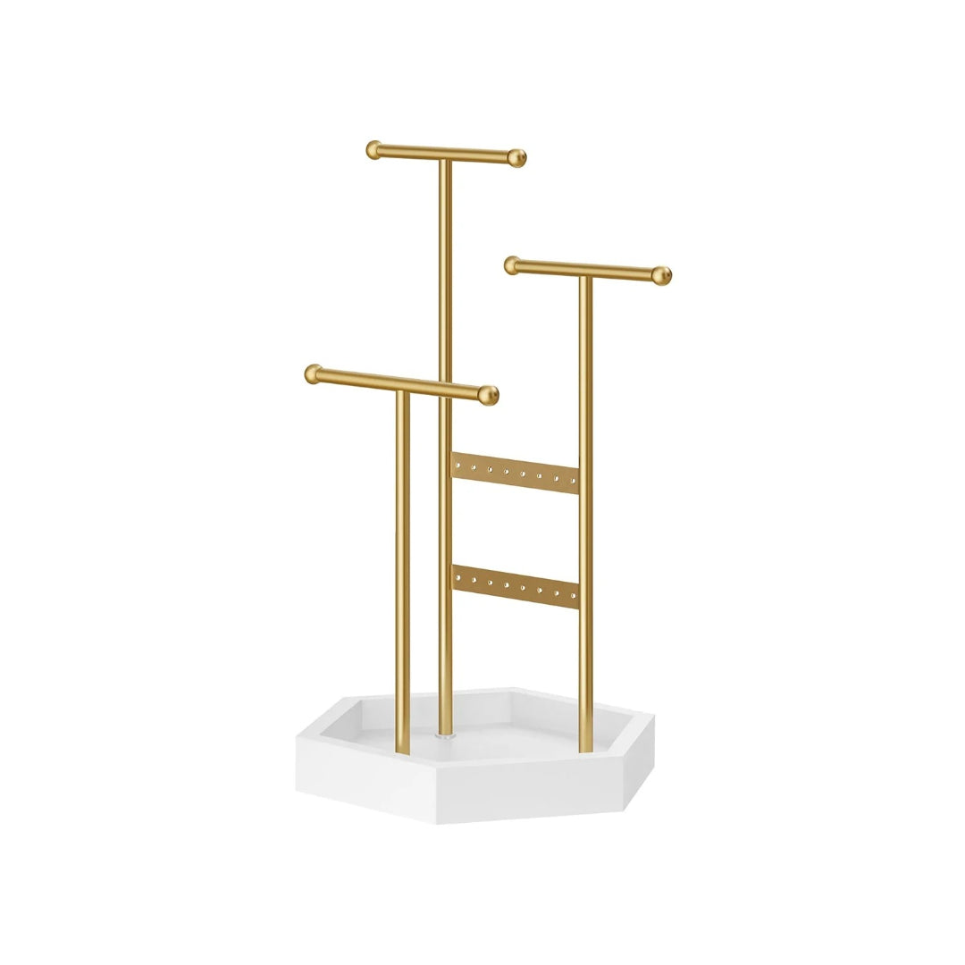 Jewelry Holder Stand With Metal Frame And Tray – product view 4 | Ridgefield Furniture