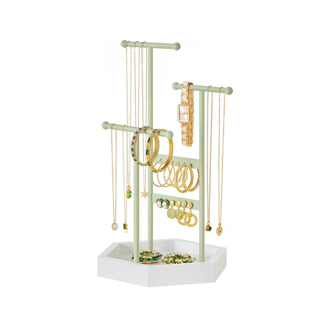 Jewelry Holder Stand With Metal Frame And Tray – product view 6 | Ridgefield Furniture