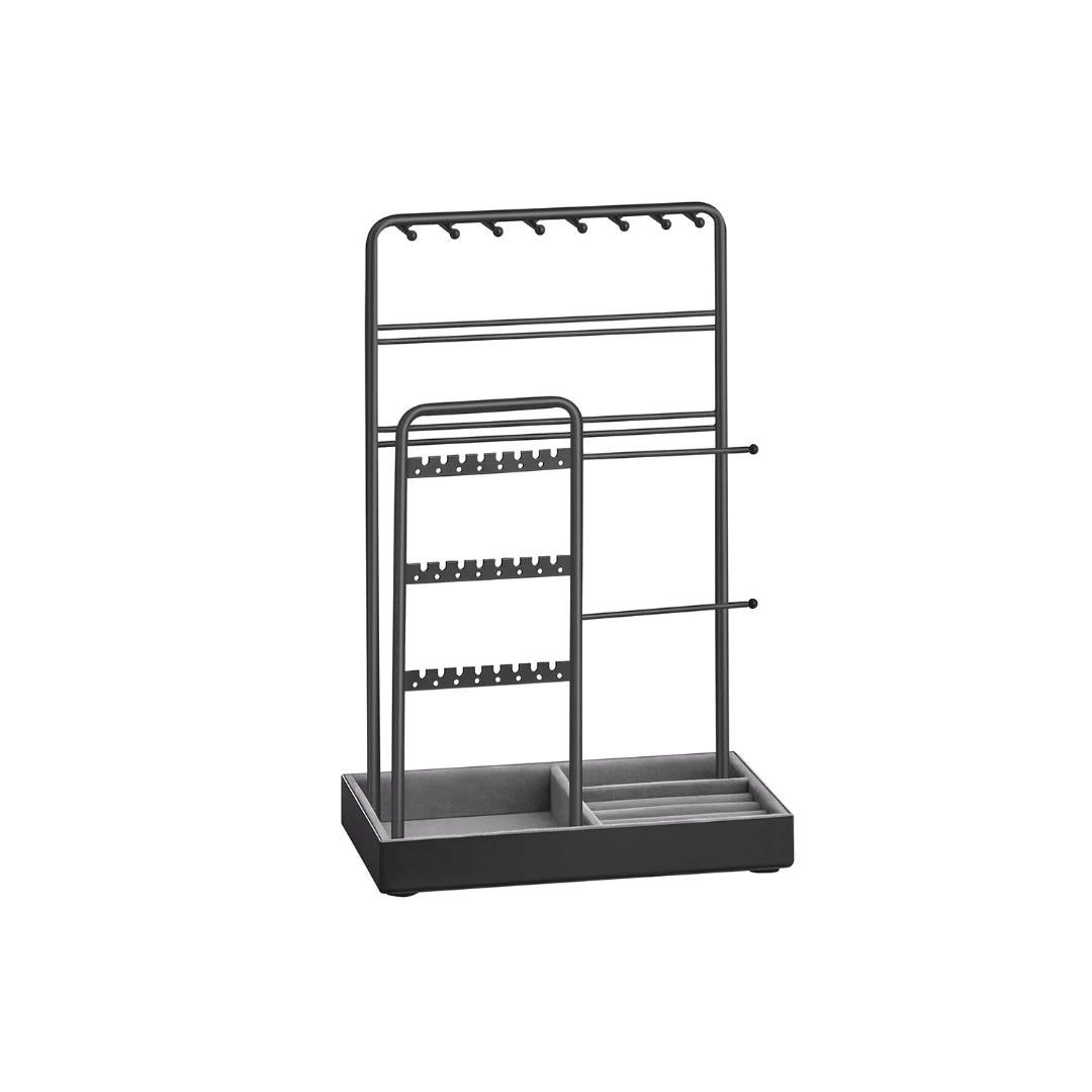 Jewelry Holder Stand With Metal Frame And Velvet Tray – product view 2 | Ridgefield Furniture