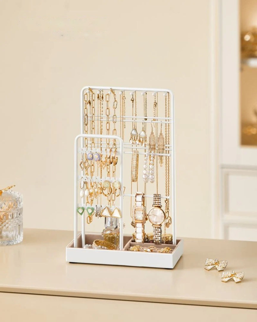 Jewelry Holder Stand With Metal Frame And Velvet Tray – product view 15 | Ridgefield Furniture