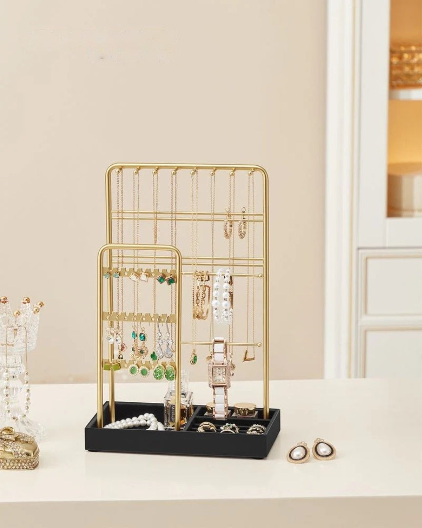 Jewelry Holder Stand With Metal Frame And Velvet Tray – product view 19 | Ridgefield Furniture