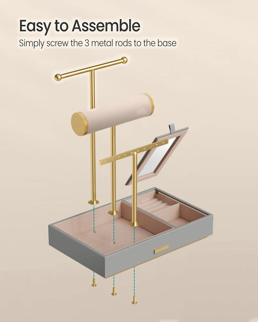 Jewelry Holder Stand With Necklace Bracelet And Earring Rack – product view 9 | Ridgefield Furniture