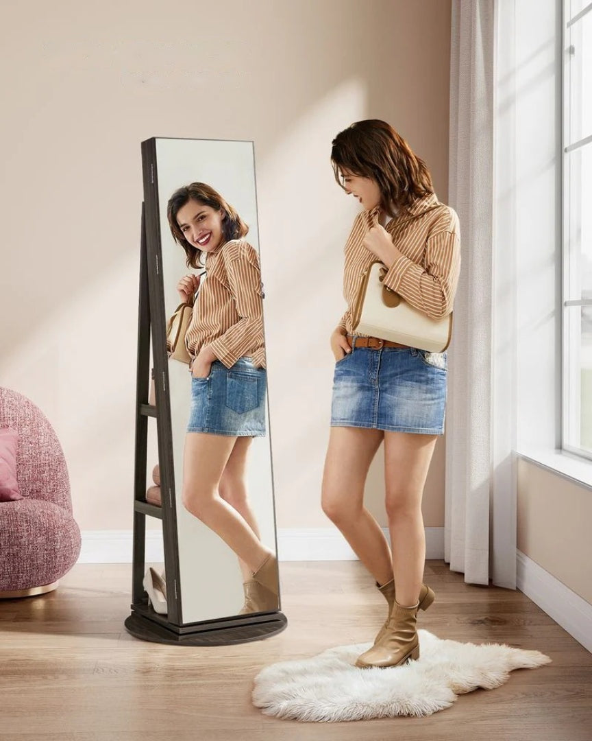 Jewelry Organizer Cabinet With Mirror LED Lights And Storage – product view 19 | Ridgefield Furniture