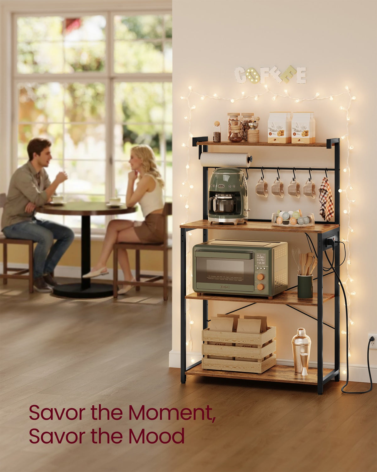 Kitchen Bakers Rack With Power Outlet - product photo 11