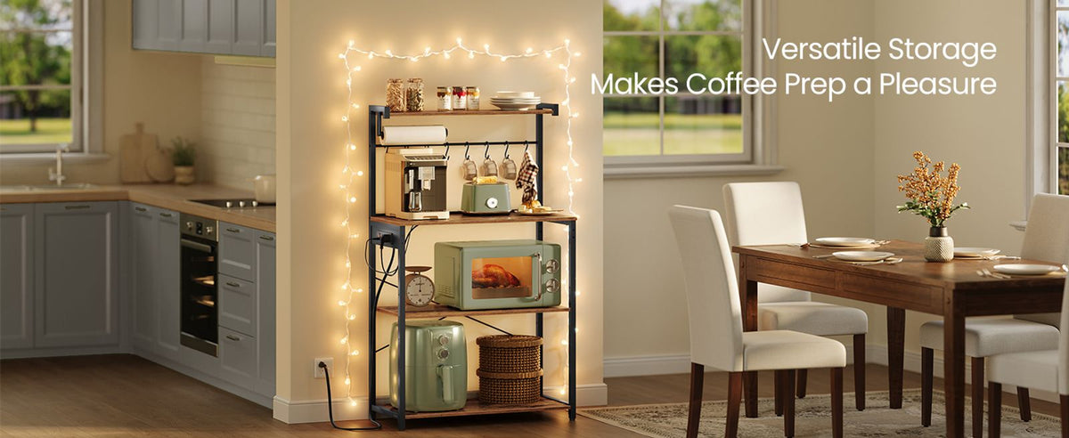 Kitchen Bakers Rack With Power Outlet - product photo 14