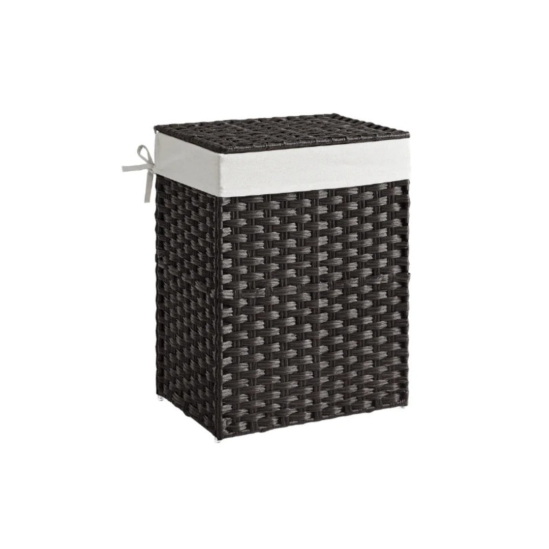 Laundry Basket With Lid 23.8 Gallon Rattan Hamper 23.6in High – product view 3 | Ridgefield Furniture